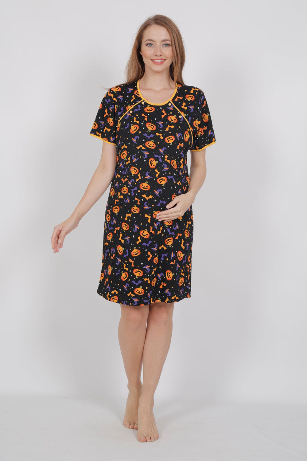 KADIN P.SUPREM CIFT PATLI KISA KOL HAMILE TUNIK