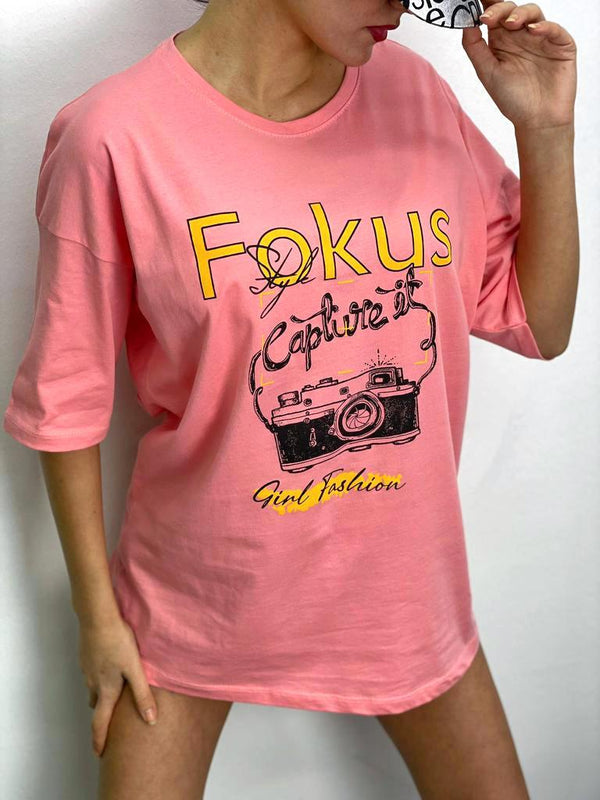 Fokus T-Shirt - Pembe