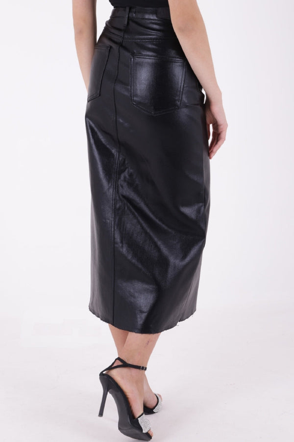 Uzun Kot Etek - Kaplama Siyah - (XS-L-6) - 5