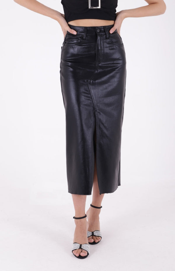 Uzun Kot Etek - Kaplama Siyah - (XS-XL-7) - 2