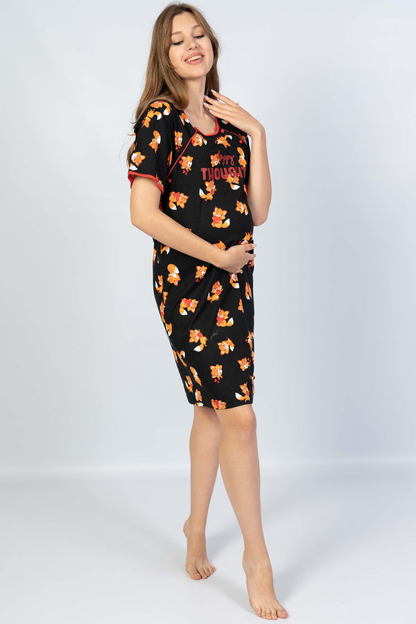 BAYAN P.SUPREM CIFT PATLI KISA KOL HAMILE TUNIK