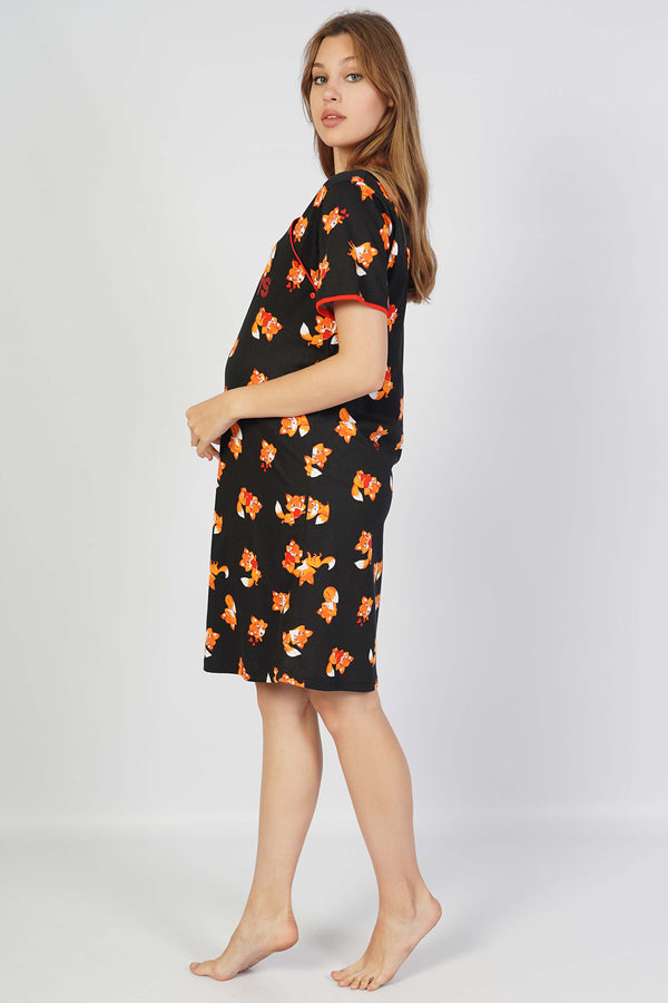 BAYAN P.SUPREM CIFT PATLI KISA KOL HAMILE TUNIK