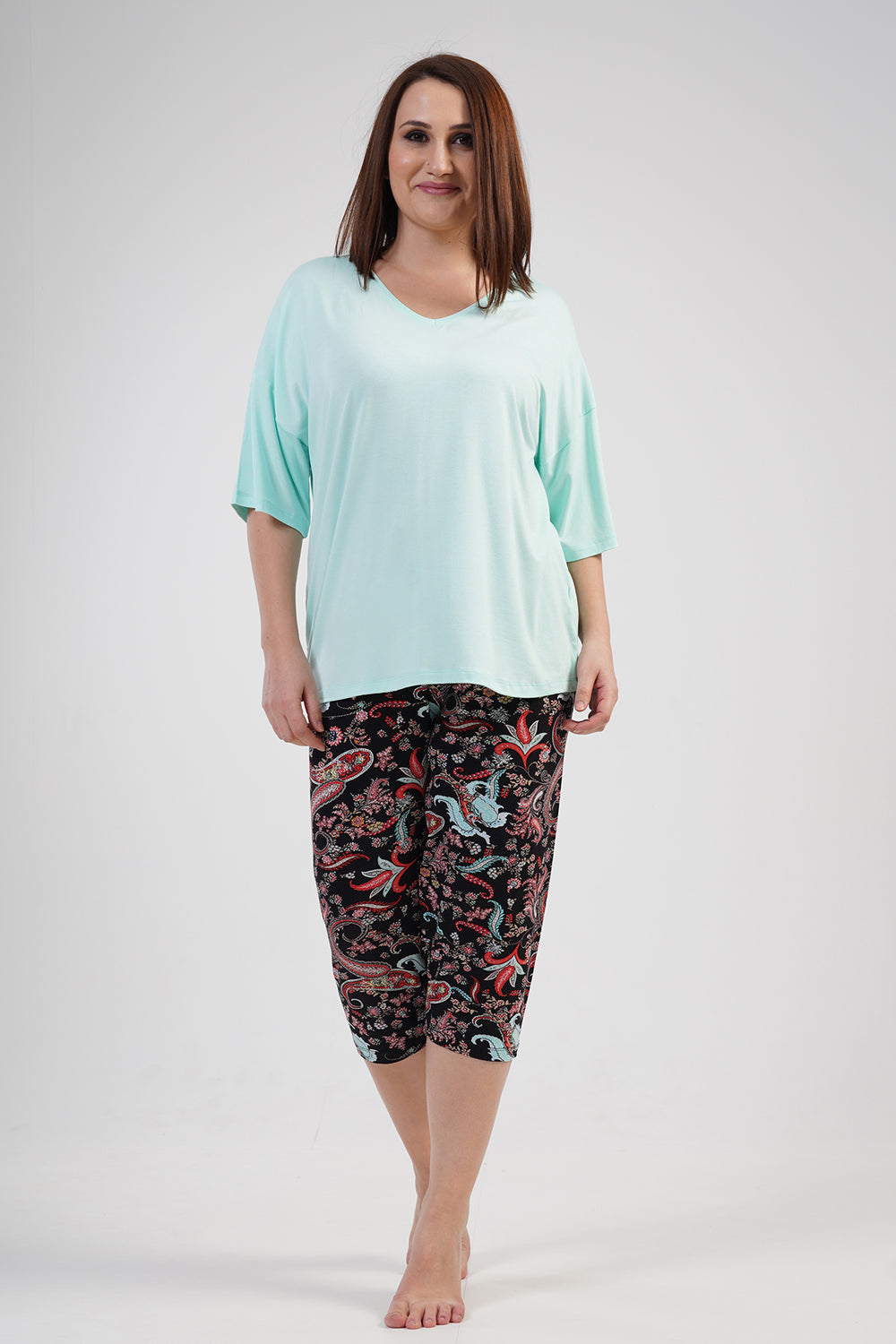 BAYAN LYC WORTEKS XXL V YAKA DUSUK OMUZLU KISA KOL KAPRI TAKIM