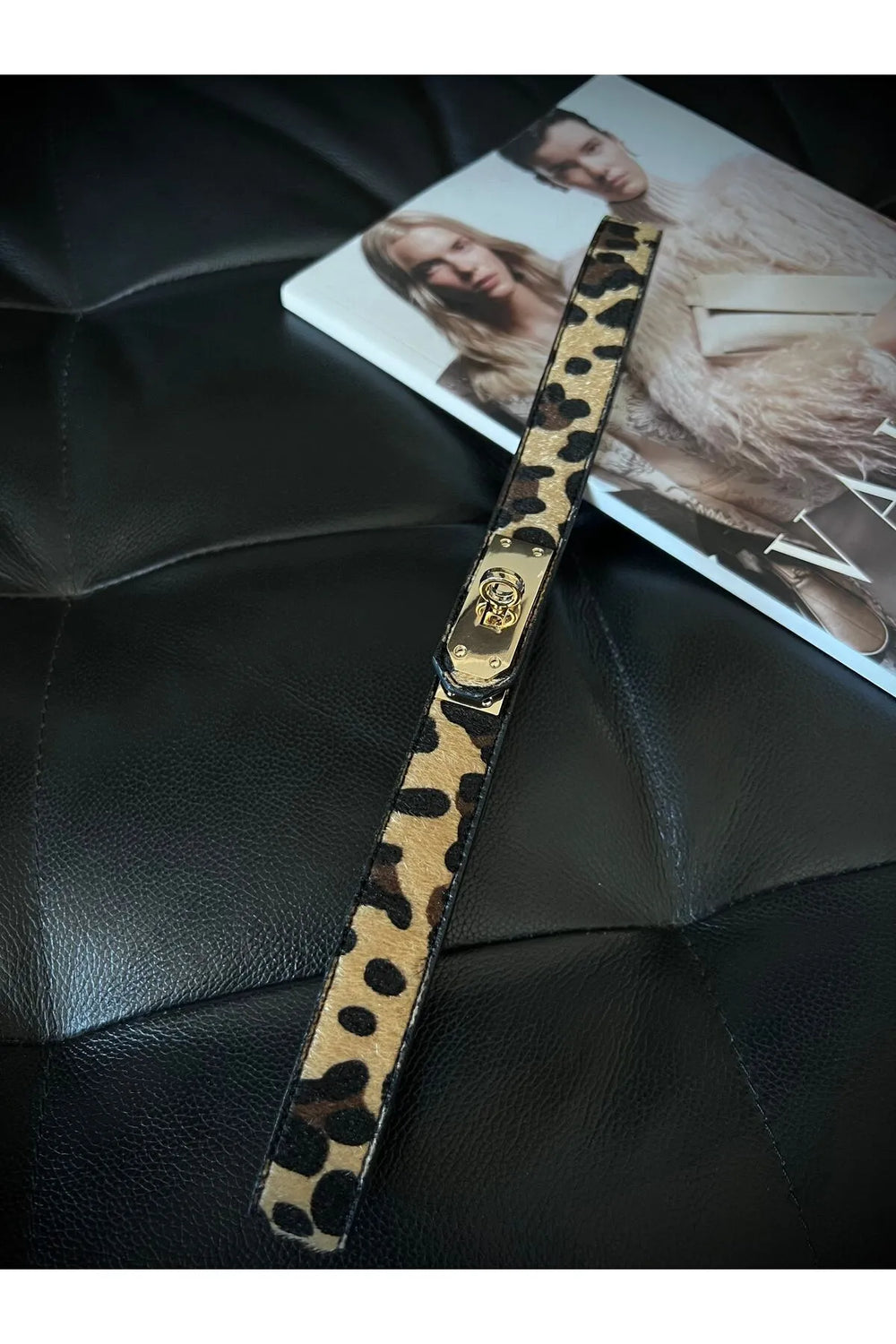 Kilit Tokalı İnce Lastikli Kadın Pantolon Kemeri