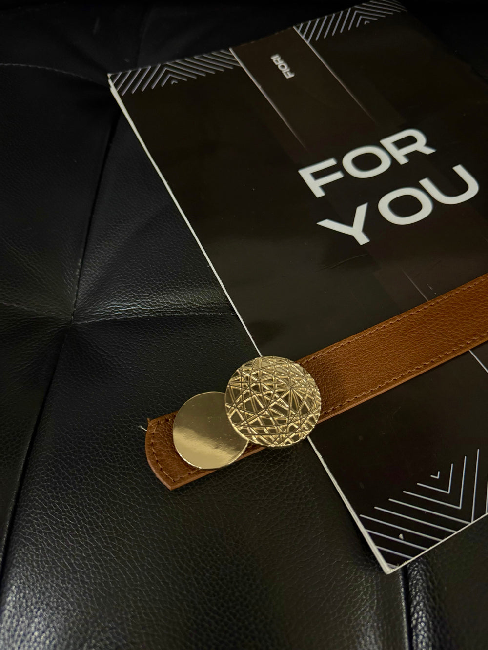 Fiori Yuvarlak Gold Toka Kadın Kemeri