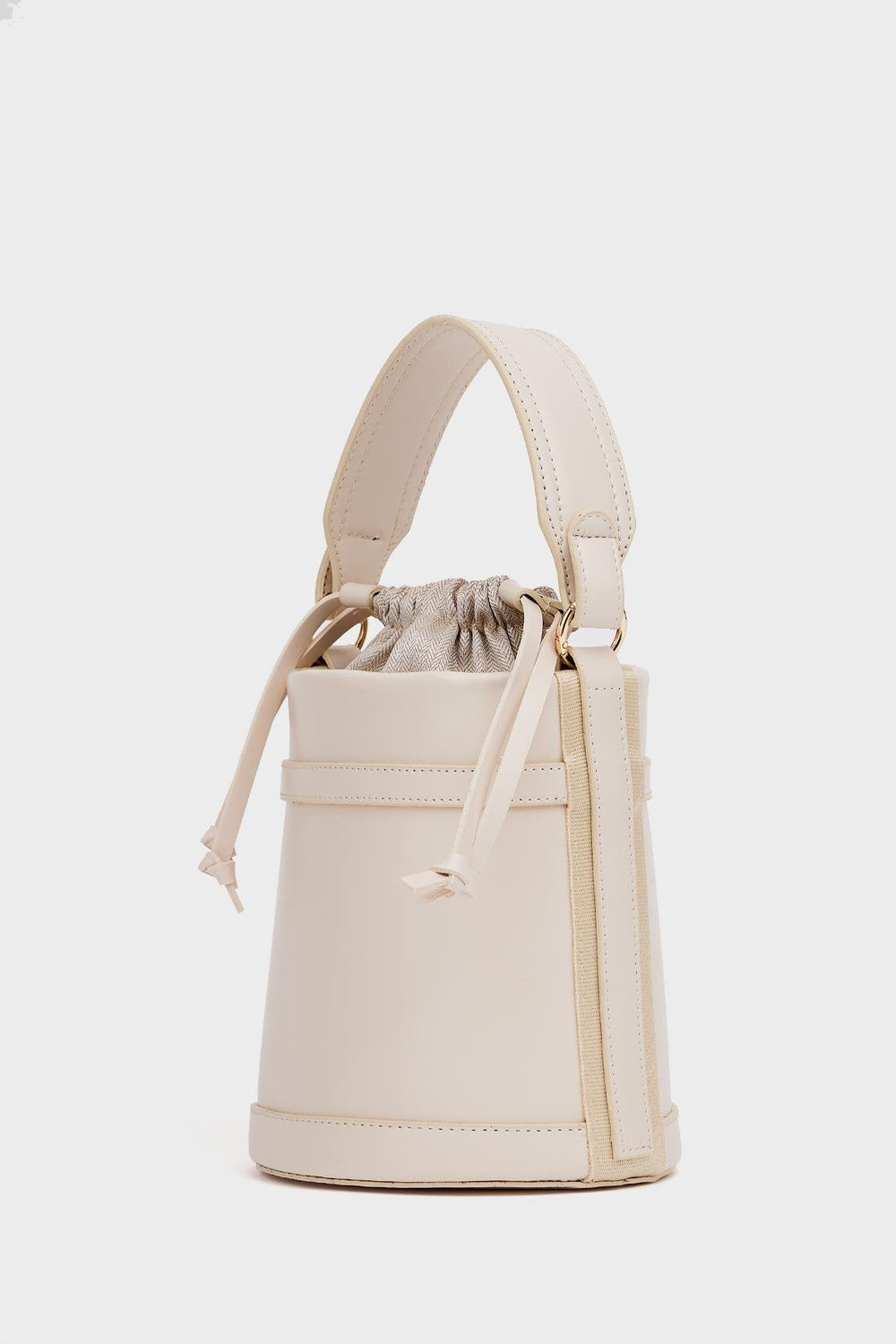 Kontrast Dikişli Kova El Ve Omuz Çanta
