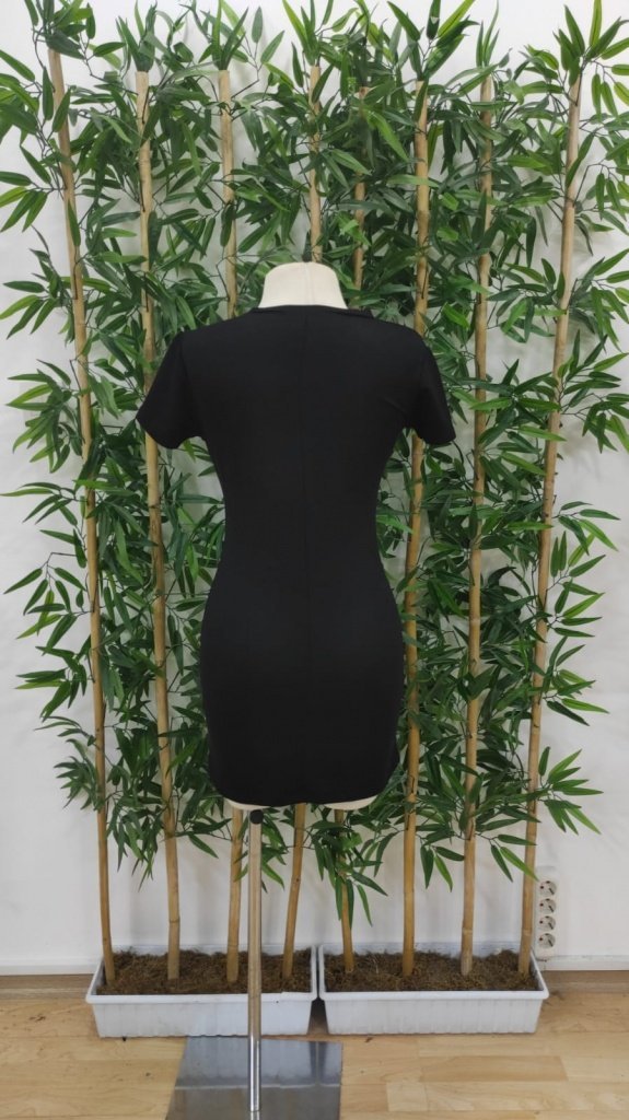 Kadın Kısa Kollu Queen Baskı Iki Iplik Mini Elbise , 26743