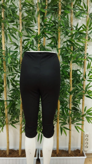 Pantaloni scurți din crep importat, cu talie înaltă, cu nasturi, pentru femei, 24409