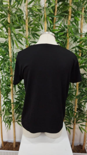 Erkek  Kısa Kollu Yuvarlak Yaka Desenli Viskon T-shirt , 18489