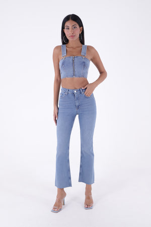 Blugi spanioli cu croială mom fit 1706