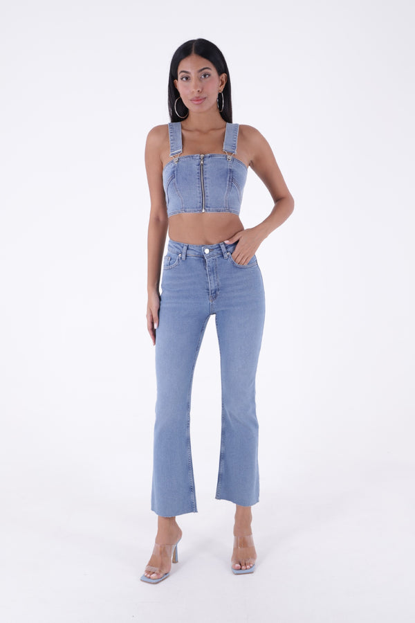 Blugi spanioli cu croială mom fit 1706