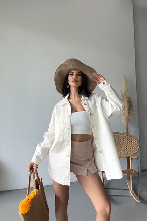 Cămașă din denim cu buzunare 6097