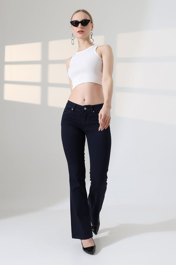 Push Up İspanyol Kot Pantolon 7108