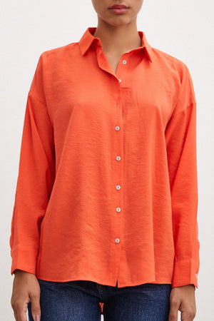 Basic Modal Gömlek - Oranj