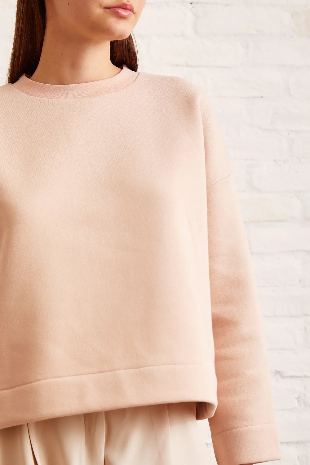 Bisiklet Yaka Oversize Sweatshirt - Somon - Somon - L