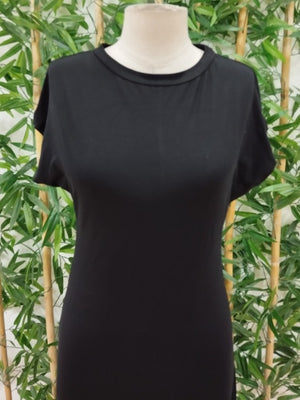 Rochie de damă din viscoză cu mânecă lungă și guler deschis, 32610