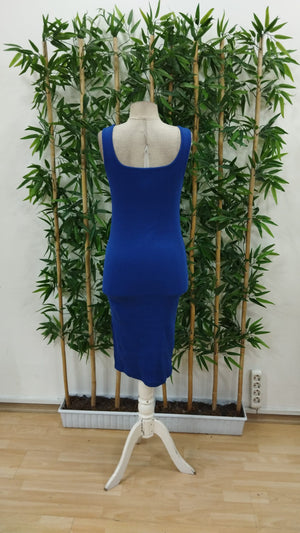 Rochie midi cu corset, cu decolteu pătrat și crăpături laterale, pentru femei, 31305