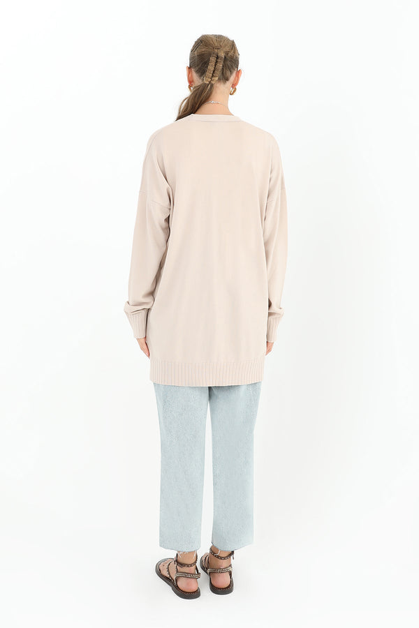 Kadın Çiçek Kabartmalı Basic Tunik  - 10482TUN