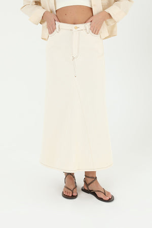 Kadın Önden Parçalı Etek  - 18186ETK