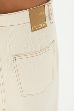 Kadın Önden Parçalı Etek  - 18186ETK