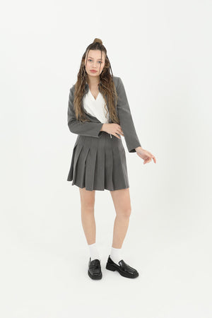 Kadın Fermuar Detaylı Kısa Ceket  - 24S-31605CKT