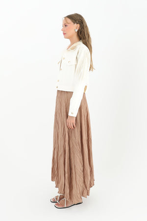 Kadın Varaklı Kısa Ceket -24S-31797CKT