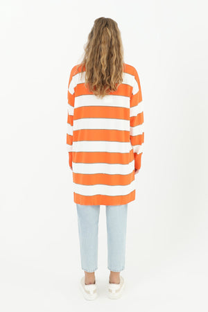 Kadın Çizgili Uzun Kollu Tunik  - 10549TUN