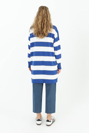Kadın Çizgili Uzun Kollu Tunik  - 10549TUN