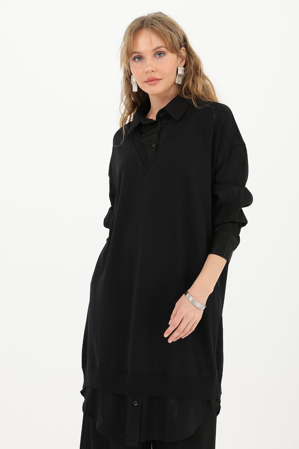Kadın Gömlek Detaylı Tunik - 10578TUN