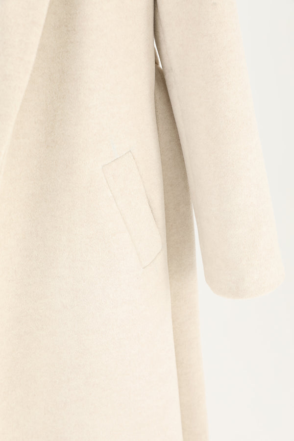 Kadın Kruvaze Yaka Kuşaklı Kaban  - 15170KBN