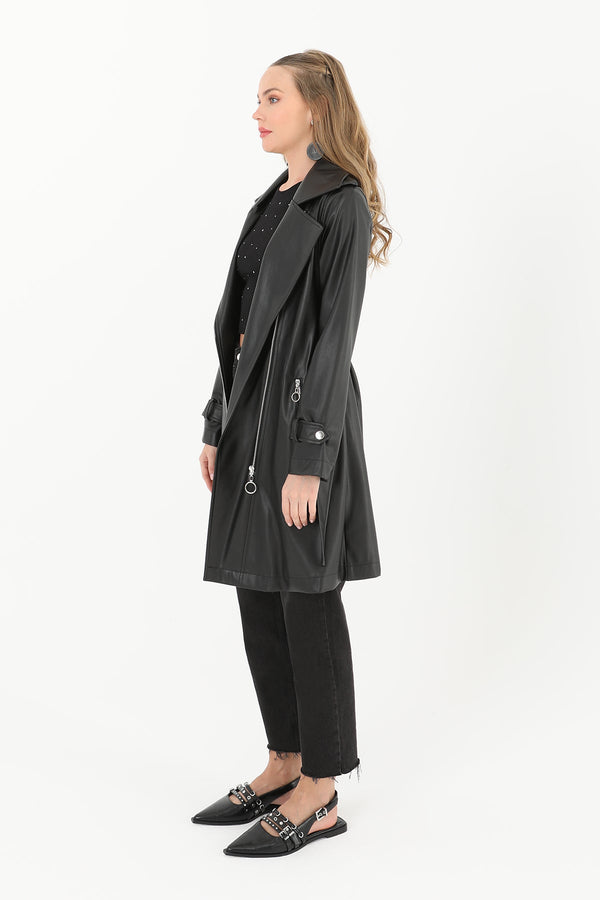 Kısa Deri Ceket  - 15184TRC