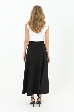 Kadın Fermuarlı Kloş Etek  - 18201ETK