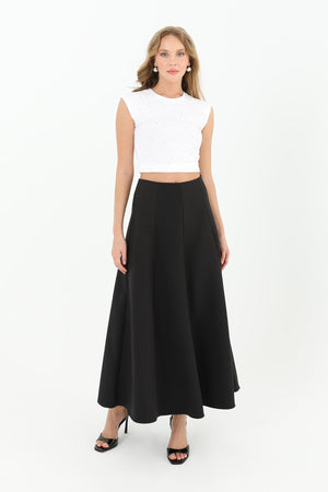 Kadın Parçalı Kloş Etek  - 18202ETK