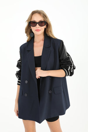 Kadın Kol Detaylı Kısa Ceket  - 31979CKT