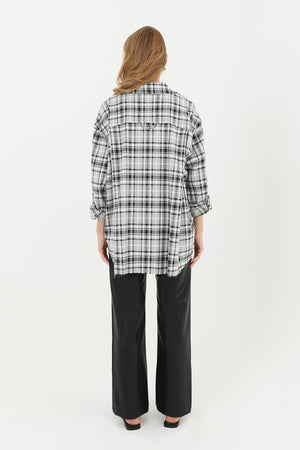 Kadın Ekose Gömlek  - 32083GML