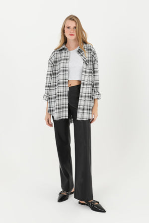 Kadın Ekose Gömlek  - 32083GML