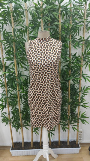 Rochie de damă cu guler înalt, fără mâneci, model Scuba, 33538