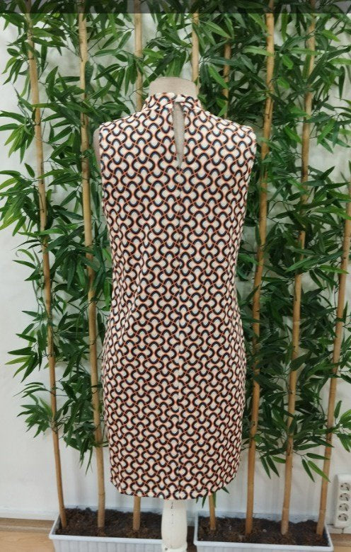 Rochie de damă cu guler înalt, fără mâneci, model Scuba, 33538