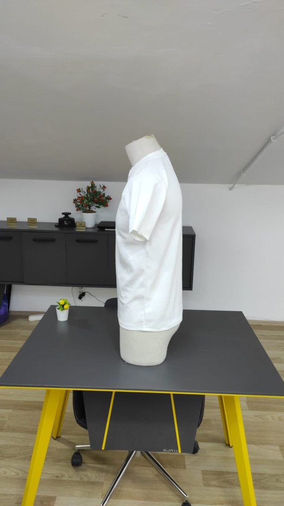 Bluză bărbătească cu mânecă scurtă, guler rotund, tricotată cu împletitură, 25374