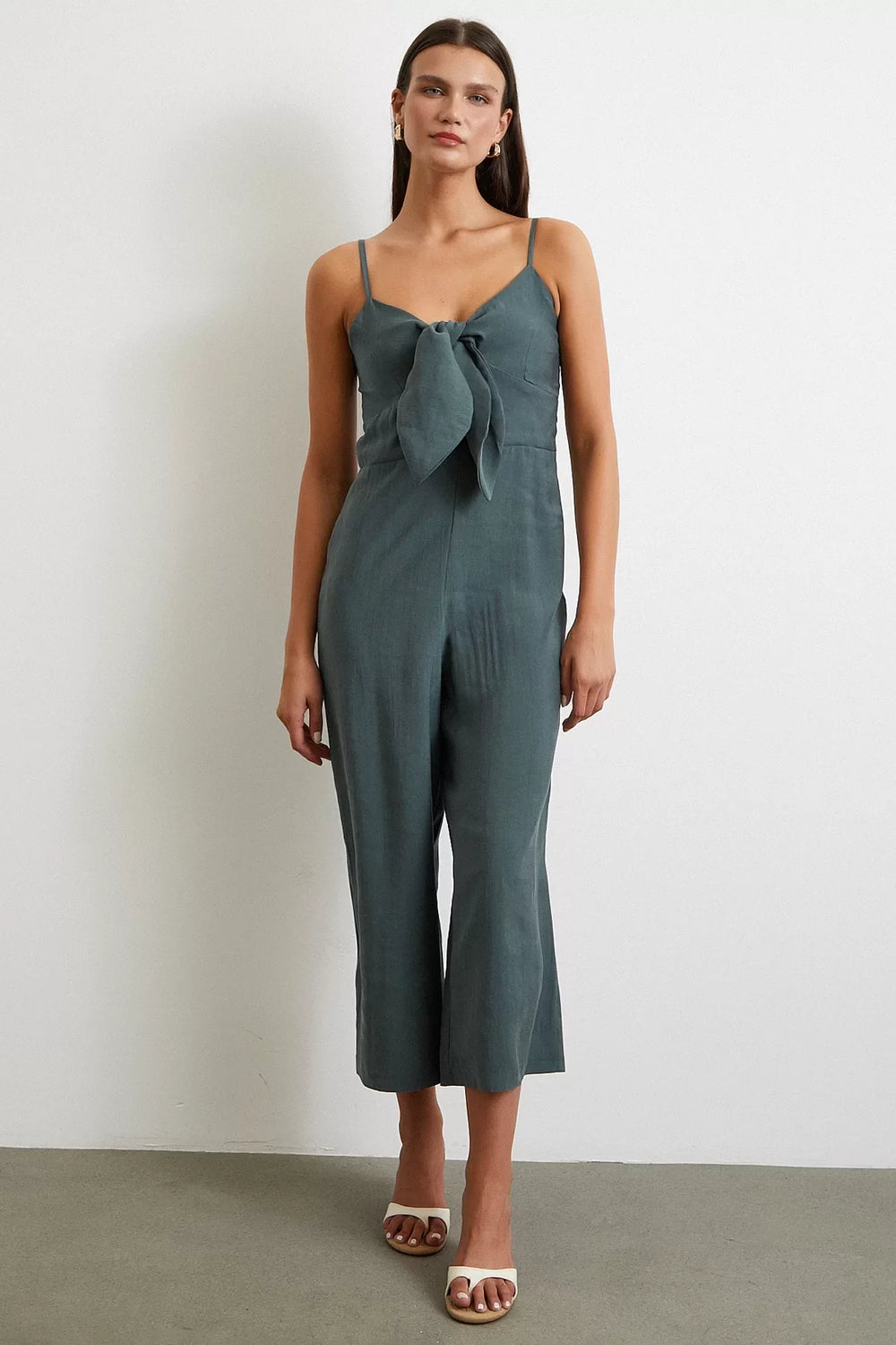 Fiyonklu Askılı Tulum - Yeşil - Yeşil - L