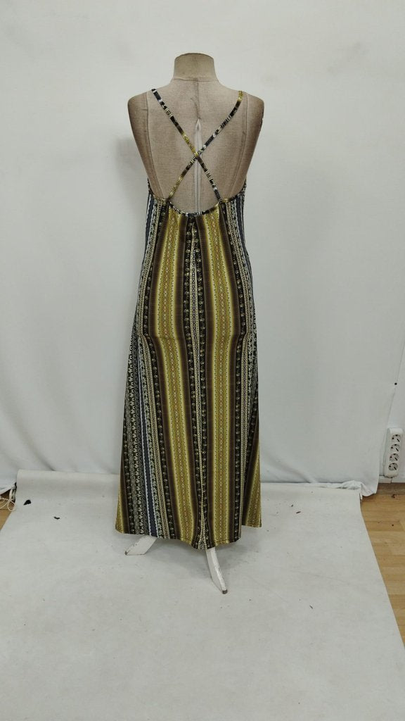 Rochie Supreme pentru femei, cu bretele la spate, cu detaliu încrucișat și crăpături, model 26434