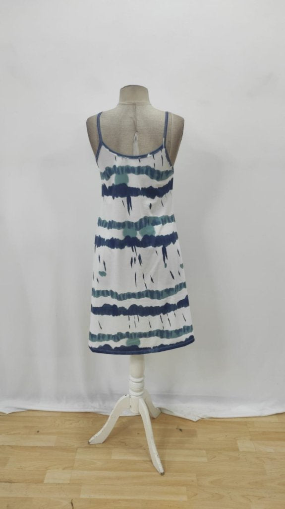 Rochie Supreme multicoloră cu bretele și decolteu în V pentru femei, 25874