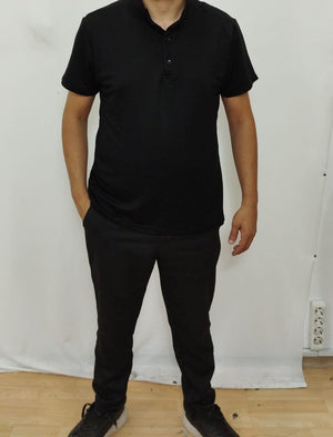 Erkek Kısa Kollu Hakim Yaka önü Düğmeli Viskon Bluz, 26883