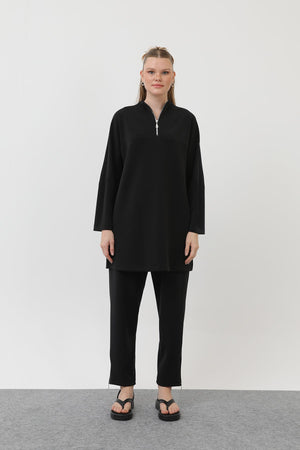 Kadın Önü Fermuar Detaylı Tunik - 10611TUN