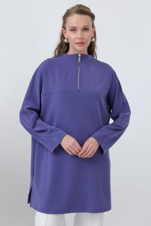 Kadın Önü Fermuar Detaylı Tunik - 10611TUN
