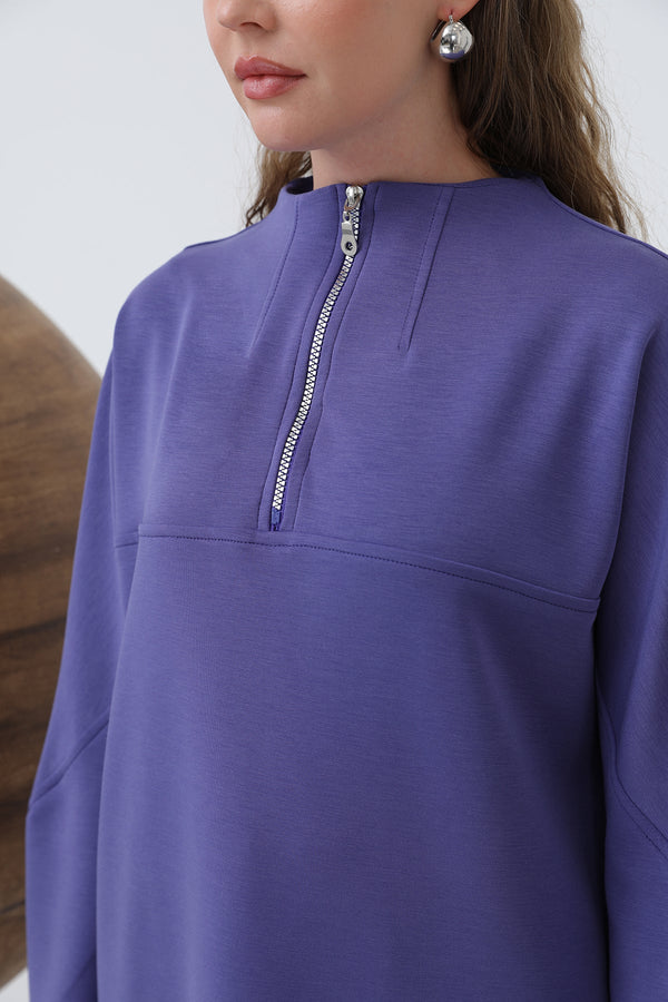 Kadın Önü Fermuar Detaylı Tunik - 10611TUN