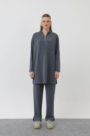 Kadın Önü Fermuar Detaylı Tunik - 10611TUN