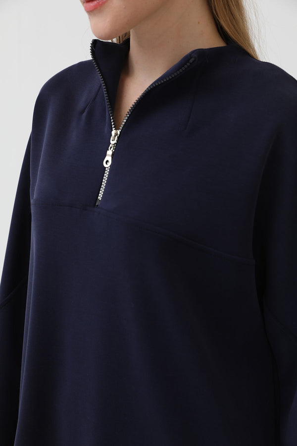 Kadın Önü Fermuar Detaylı Tunik - 10611TUN