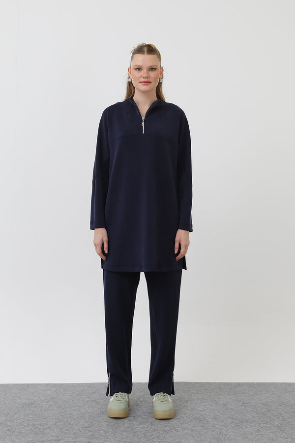 Kadın Önü Fermuar Detaylı Tunik - 10611TUN