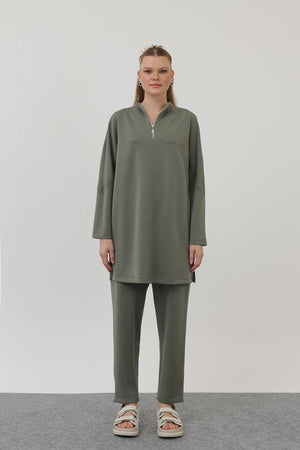 Kadın Önü Fermuar Detaylı Tunik - 10611TUN